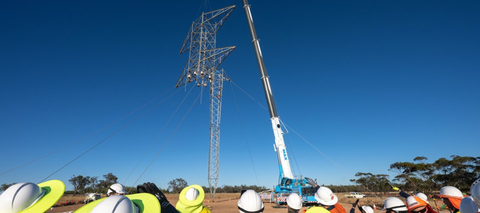 First towers rise on nation’s largest electricity transmission project