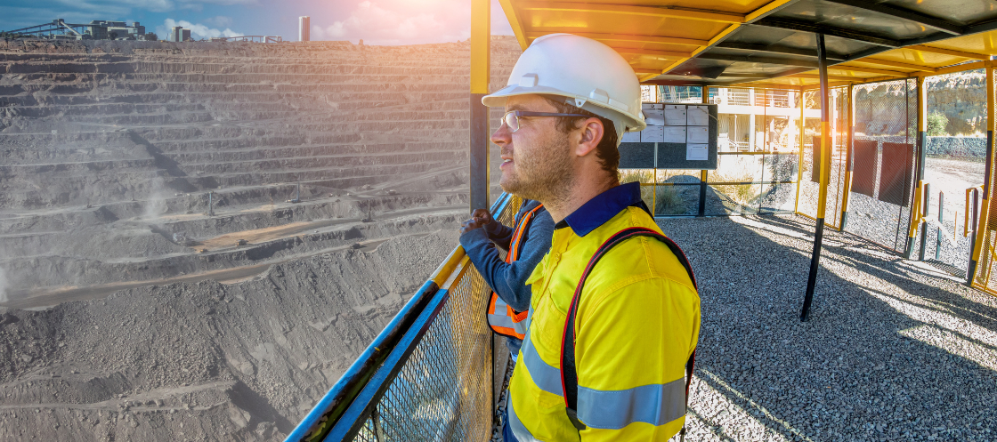 Miner inside mine