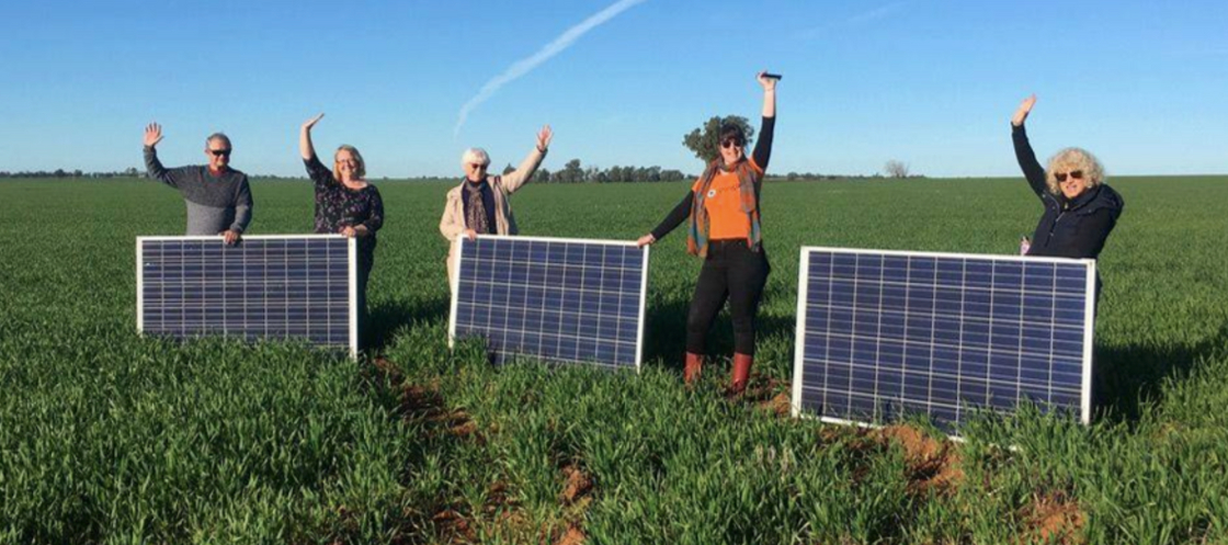 Haystacks solar garden