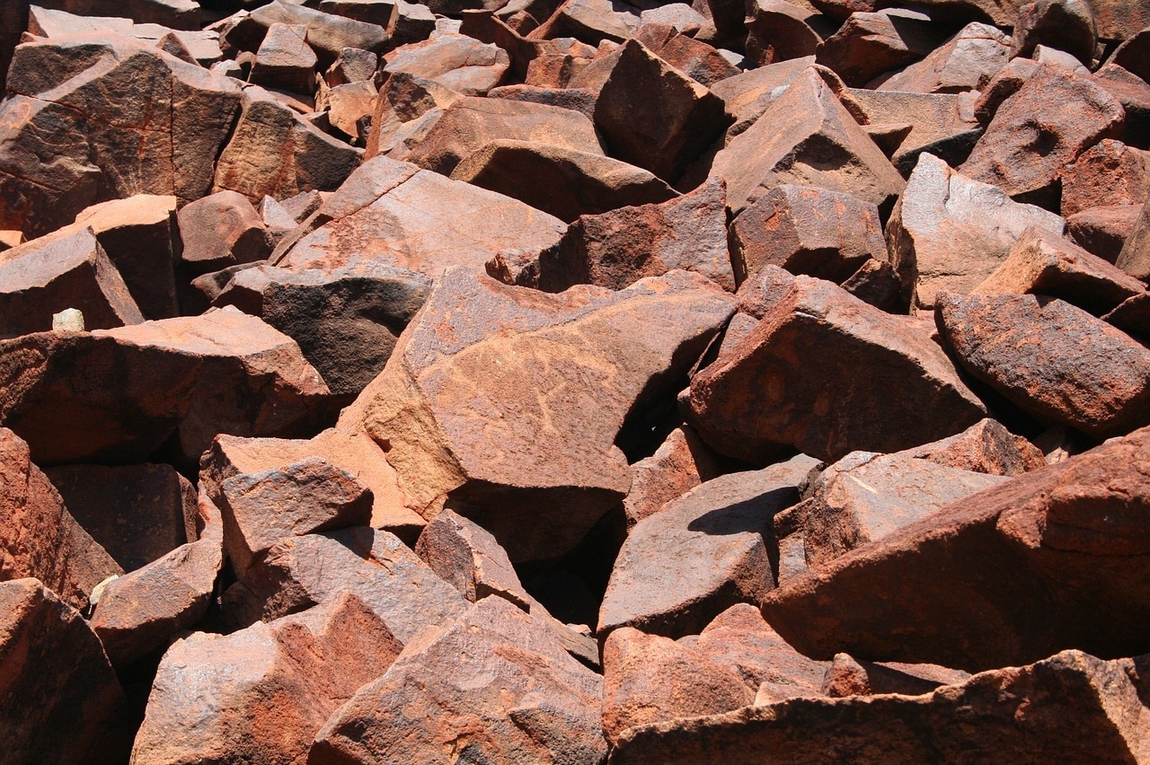 Red boulders