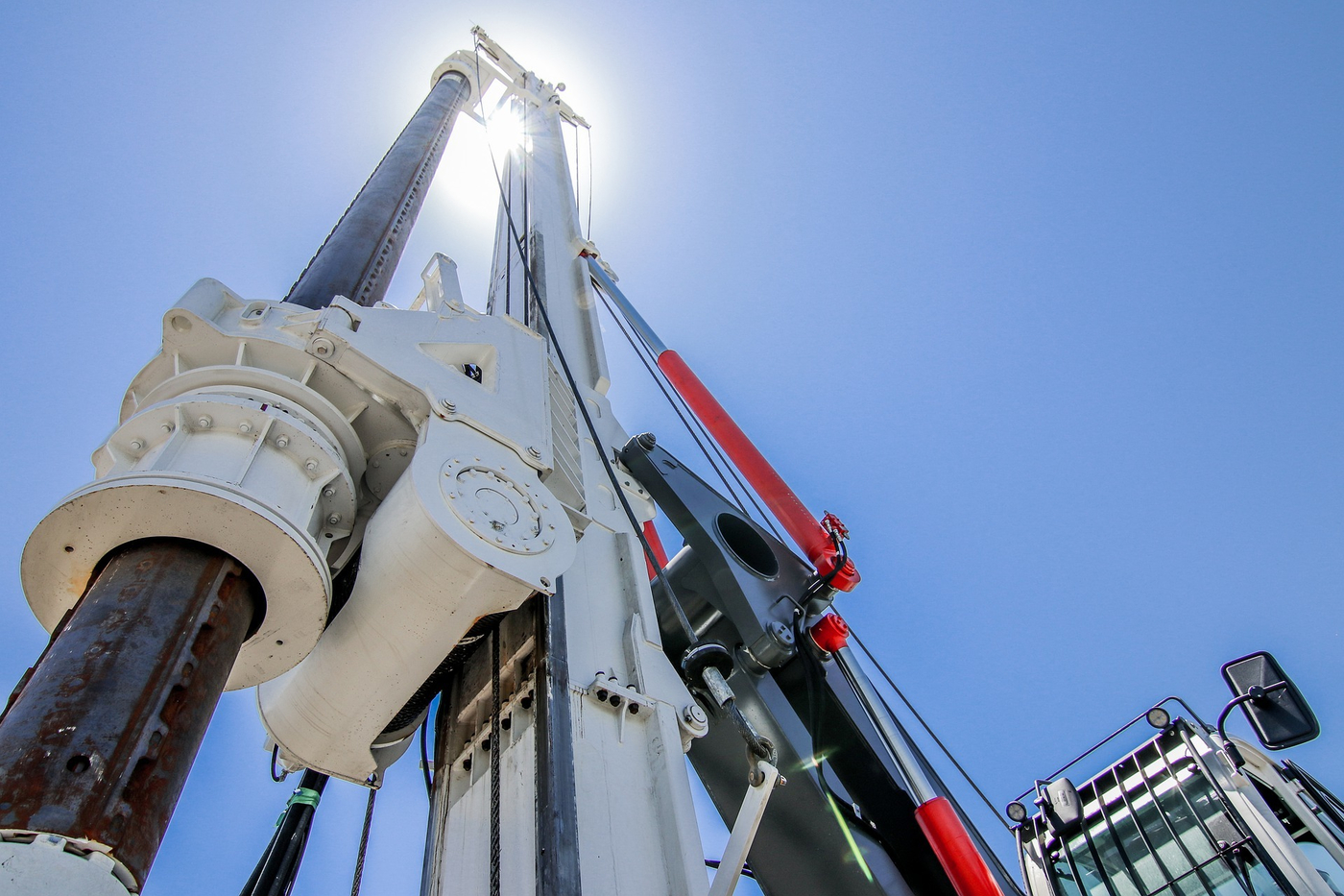 Piling rig drilling