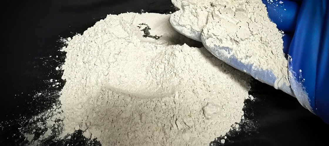 Powdered feldspar by Peng