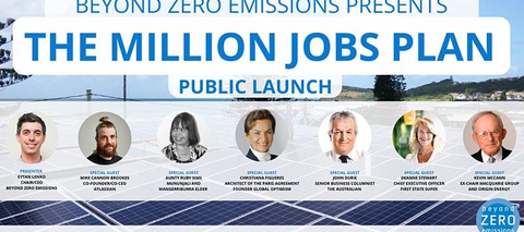 Beyond Zero Emissions Launch The Million Jobs Plan